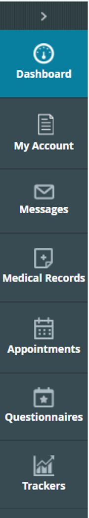 The healow patient portal menu band