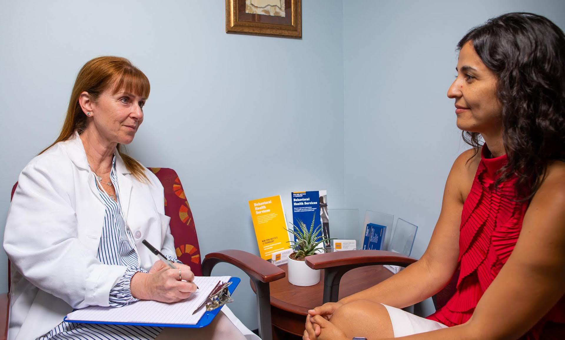 Image of a psychiatrist interviewing a patient